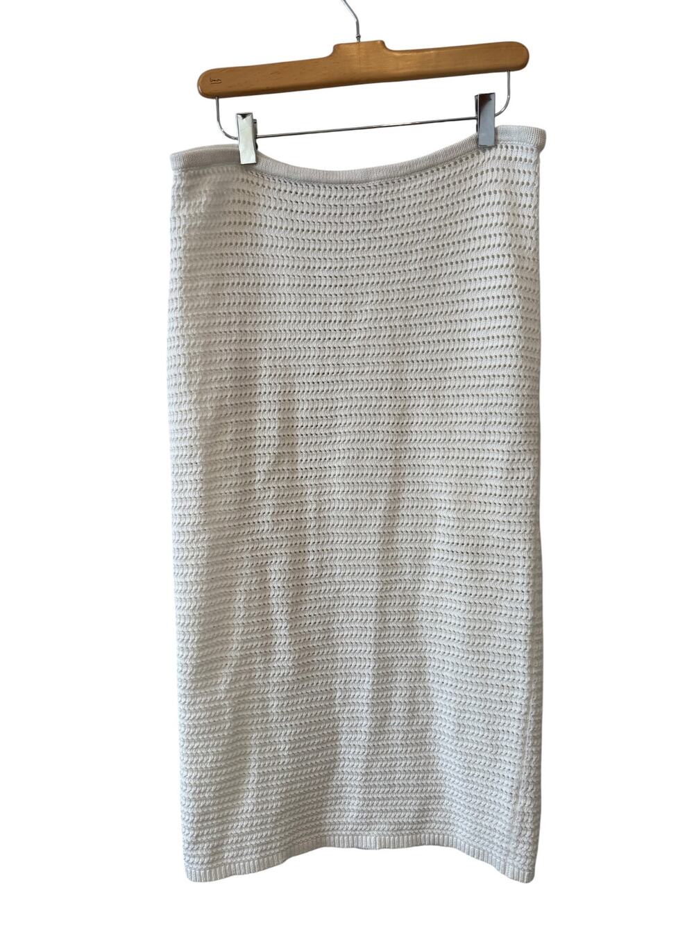 House of Harlow 1960 Revolve Crochet Resort Midi Skirt White L